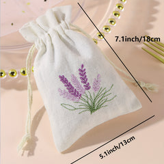 Embroidered Small Cloth Bag w/ Drawstring Jewelry Storage Gift Bag
