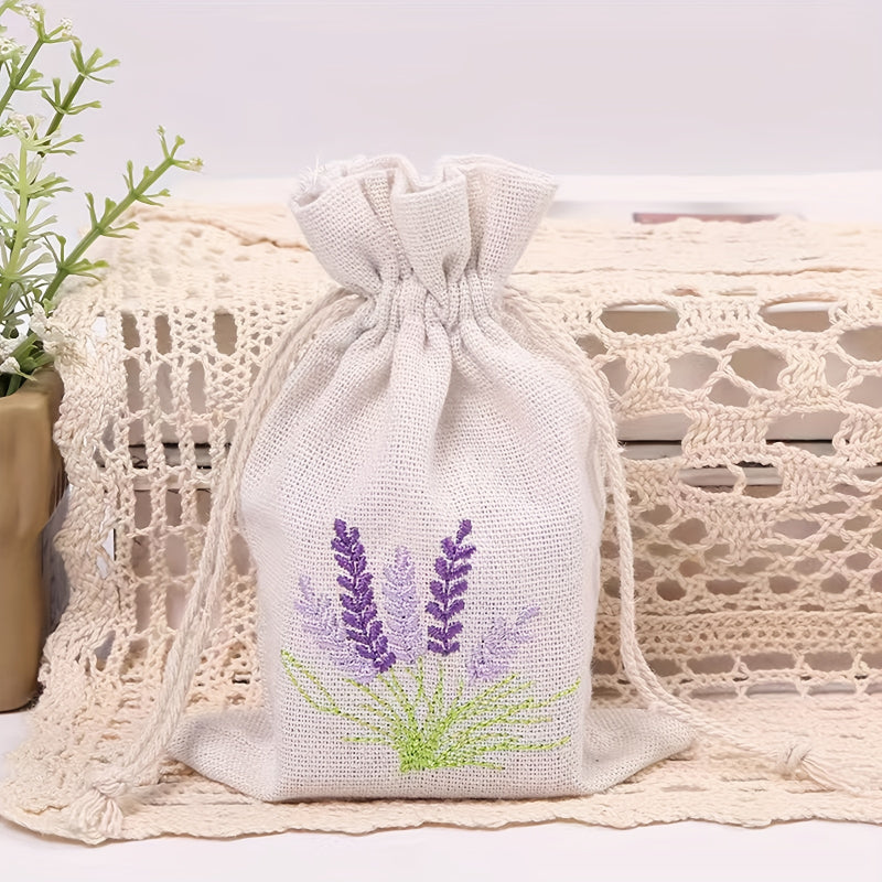 Embroidered Small Cloth Bag w/ Drawstring Jewelry Storage Gift Bag
