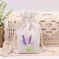 Embroidered Small Cloth Bag w/ Drawstring Jewelry Storage Gift Bag
