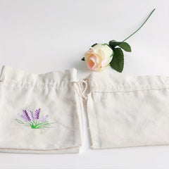 Embroidered Small Cloth Bag w/ Drawstring Jewelry Storage Gift Bag