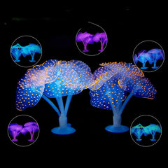 Aquarium Plastic Glowing Coral Ornament Fish Tank Landscaping Decoration