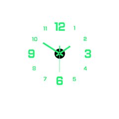 EW Creative Luminous Digital DIY Silent Wall Clock
