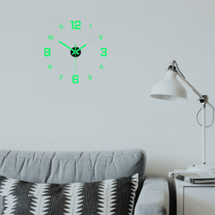 EW Creative Luminous Digital DIY Silent Wall Clock