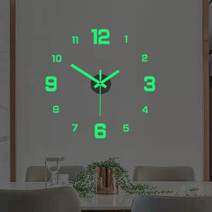 EW Creative Luminous Digital DIY Silent Wall Clock