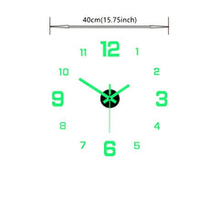 EW Creative Luminous Digital DIY Silent Wall Clock