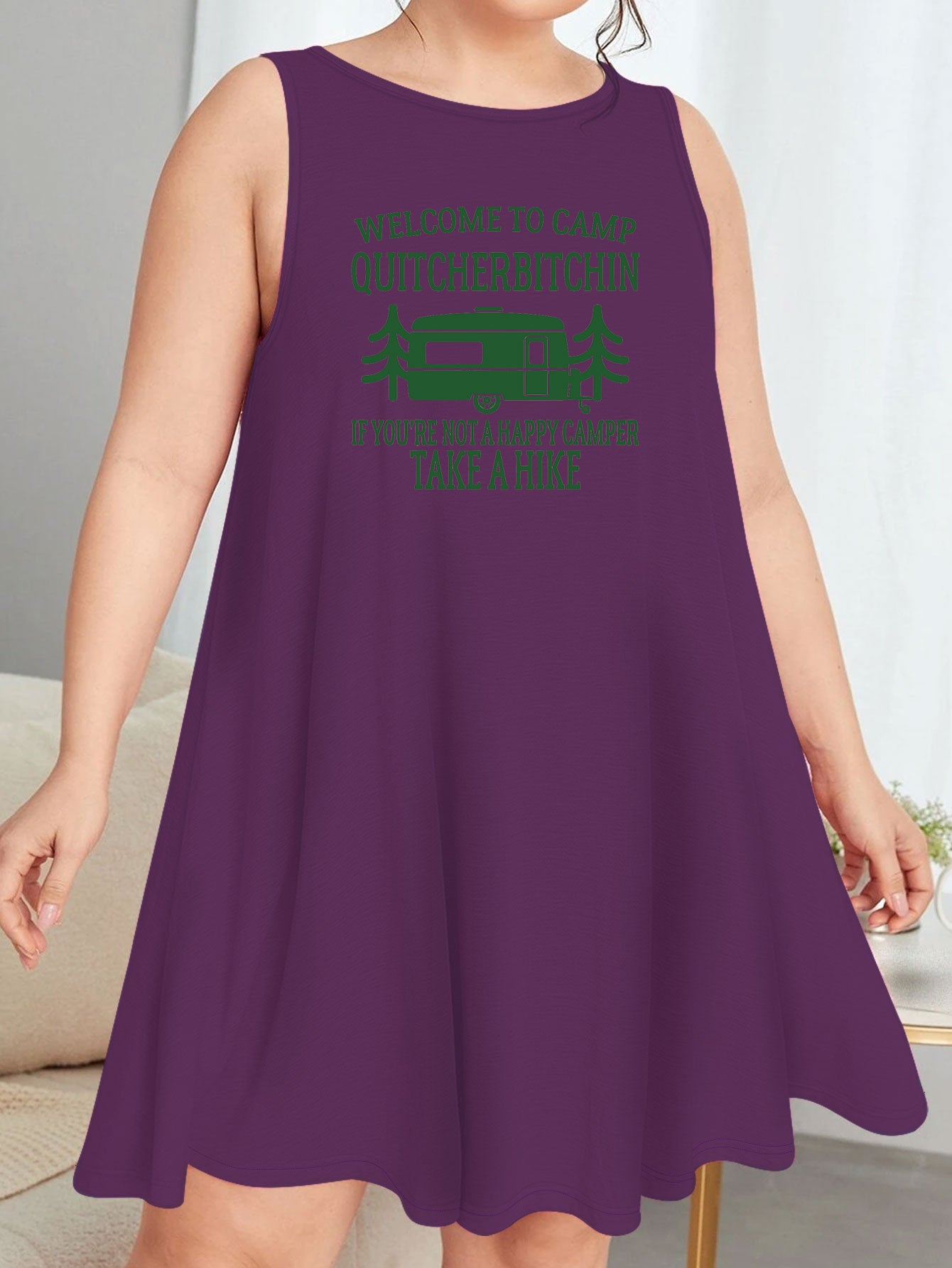 Nightdress Women's Slogan Print Sleep Dress
