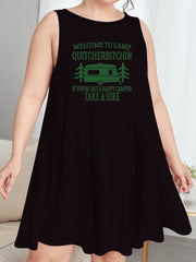 Nightdress Women's Slogan Print Sleep Dress