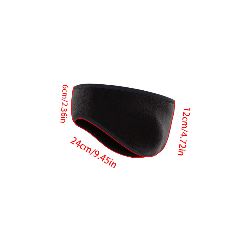 Winter Fleece Ear Muffs Headband Outdoor Sports Coldproof Riding Sweatband
