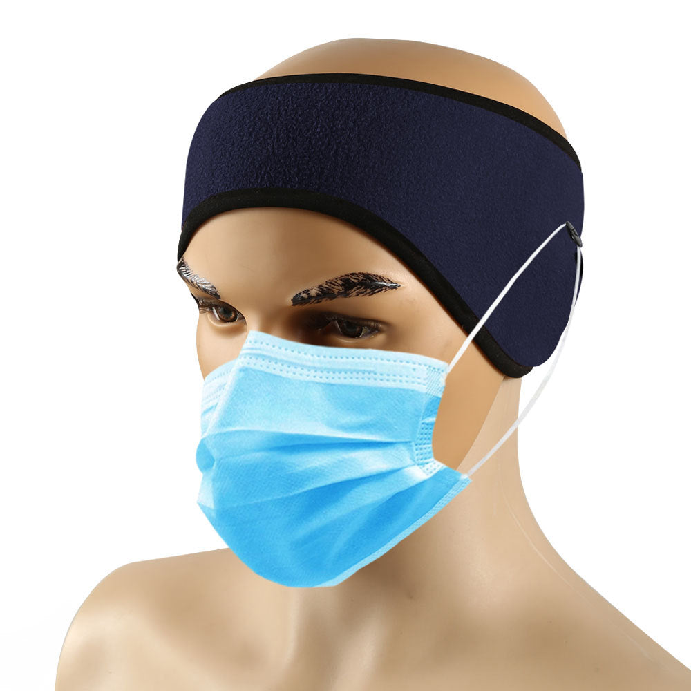 Winter Fleece Ear Muffs Headband Outdoor Sports Coldproof Riding Sweatband