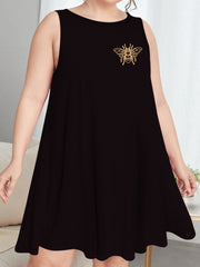 Casual Nightdress Bee Print Tank Sleep Dress