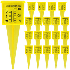 Bright Yellow Transparent Rain Gauge - Garden Water Measuring Tool