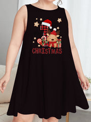 Christmas Casual Nightdress Women's Plus Letter Print Sleep Dress