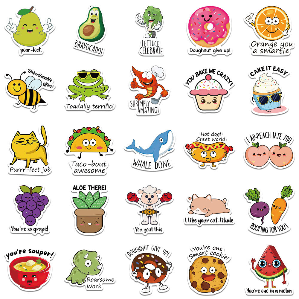 50pcs Cartoon Anime Stickers For Students Teacher School