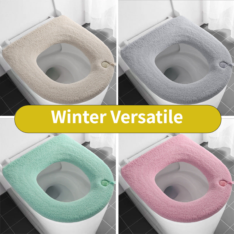 Thickened Toilet Seat Cushion with Handle - Washable & Reusable