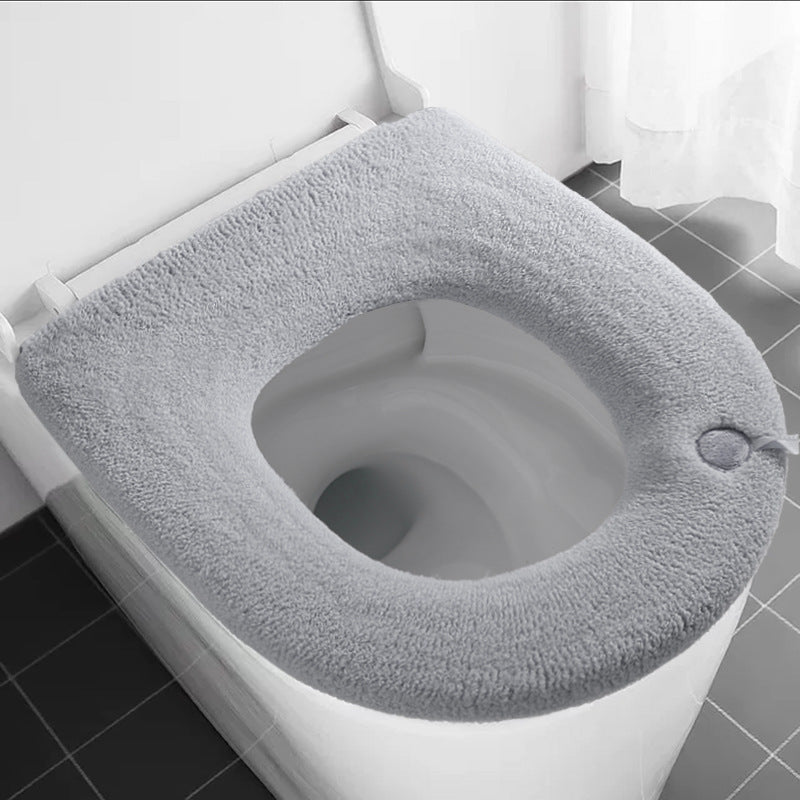 Thickened Toilet Seat Cushion with Handle - Washable & Reusable