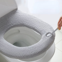 Thickened Toilet Seat Cushion with Handle - Washable & Reusable