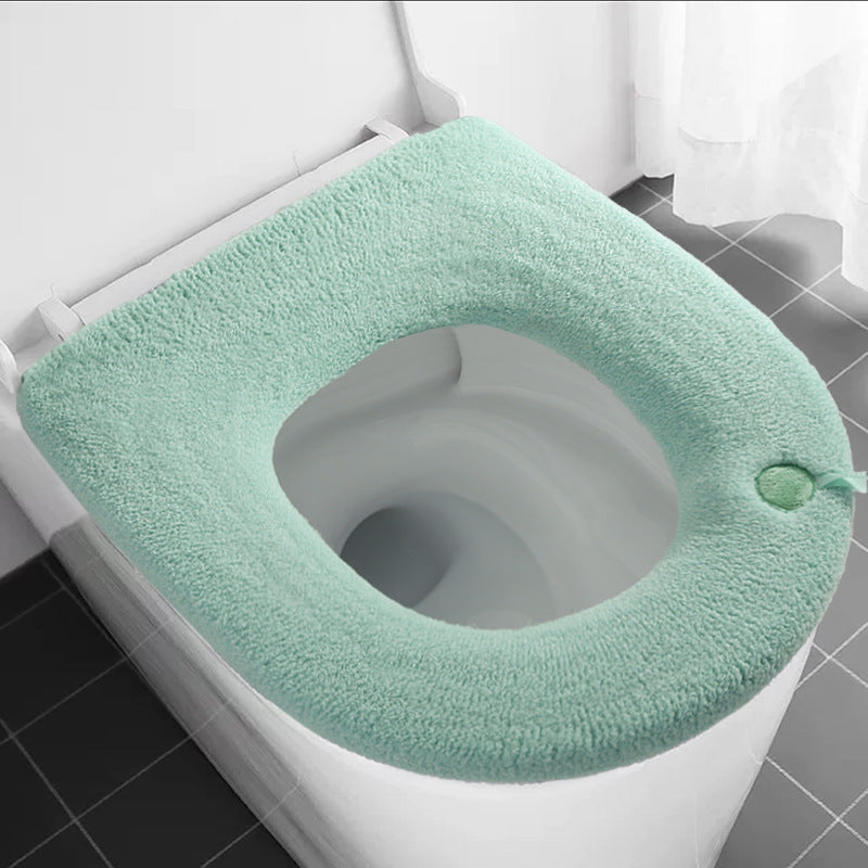 Thickened Toilet Seat Cushion with Handle - Washable & Reusable