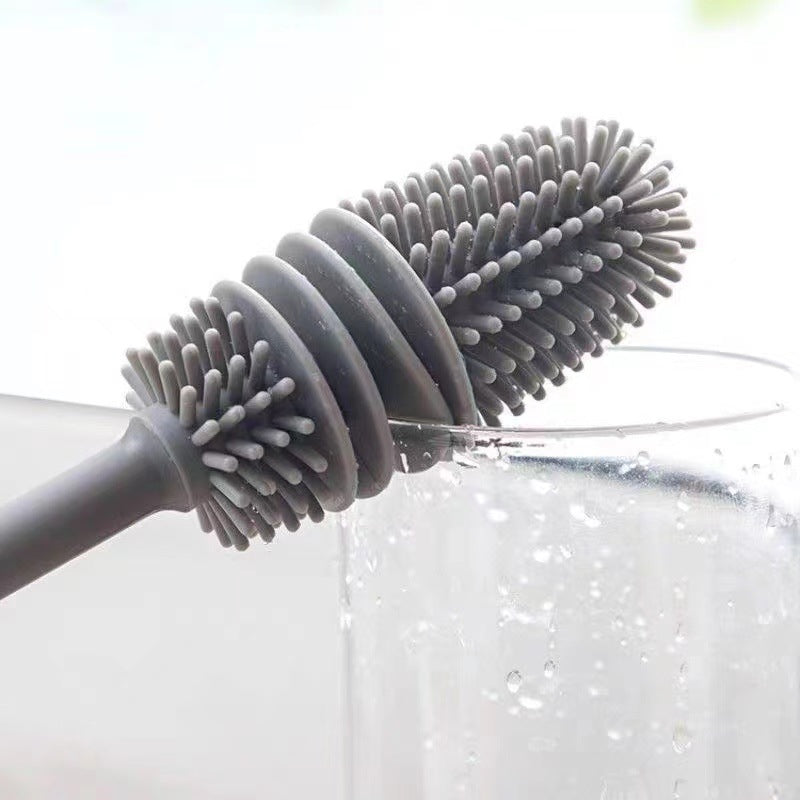 Silicone Cup Brush Long Handle Household Bottle Cleaning