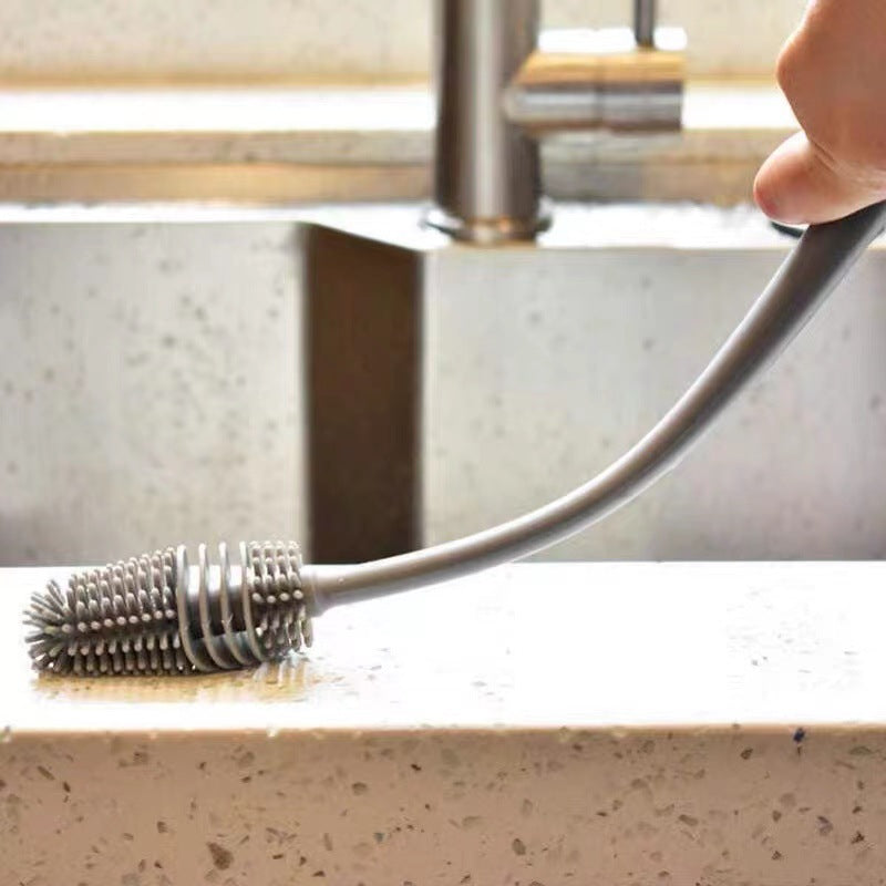 Silicone Cup Brush Long Handle Household Bottle Cleaning