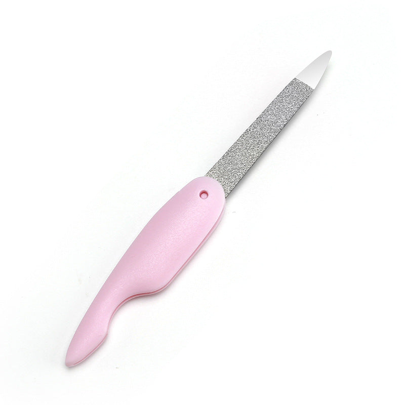 Stainless Steel Folding Nail File - Double Sided Cuticle Shaping