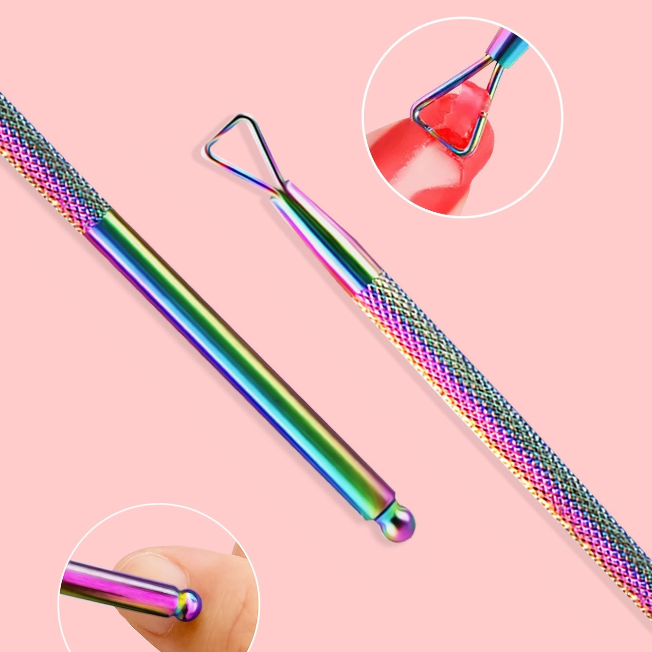 Stainless Steel Nail Polish Removal Stick Nail Cleaning Tool