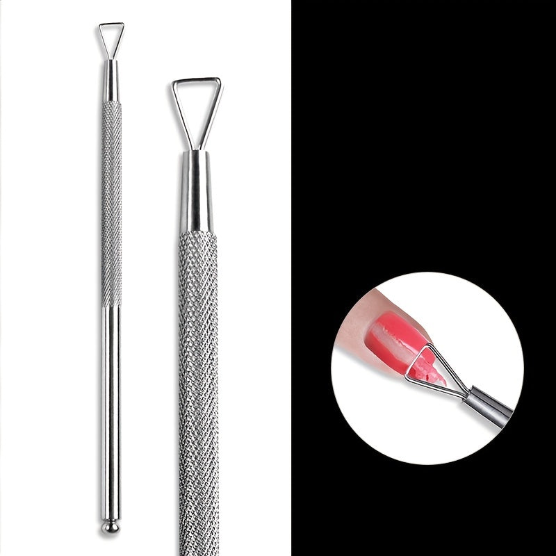 Stainless Steel Nail Polish Removal Stick Nail Cleaning Tool