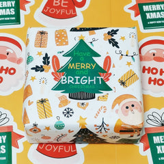 40pcs Merry Christmas Thank You Stickers, Large Size, 10 Sheets