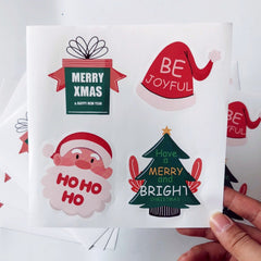 40pcs Merry Christmas Thank You Stickers, Large Size, 10 Sheets