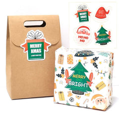 40pcs Merry Christmas Thank You Stickers, Large Size, 10 Sheets