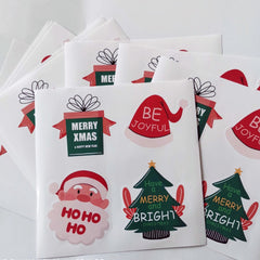 40pcs Merry Christmas Thank You Stickers, Large Size, 10 Sheets