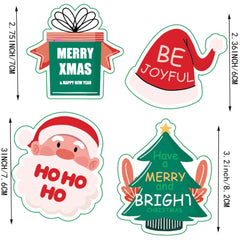 40pcs Merry Christmas Thank You Stickers, Large Size, 10 Sheets