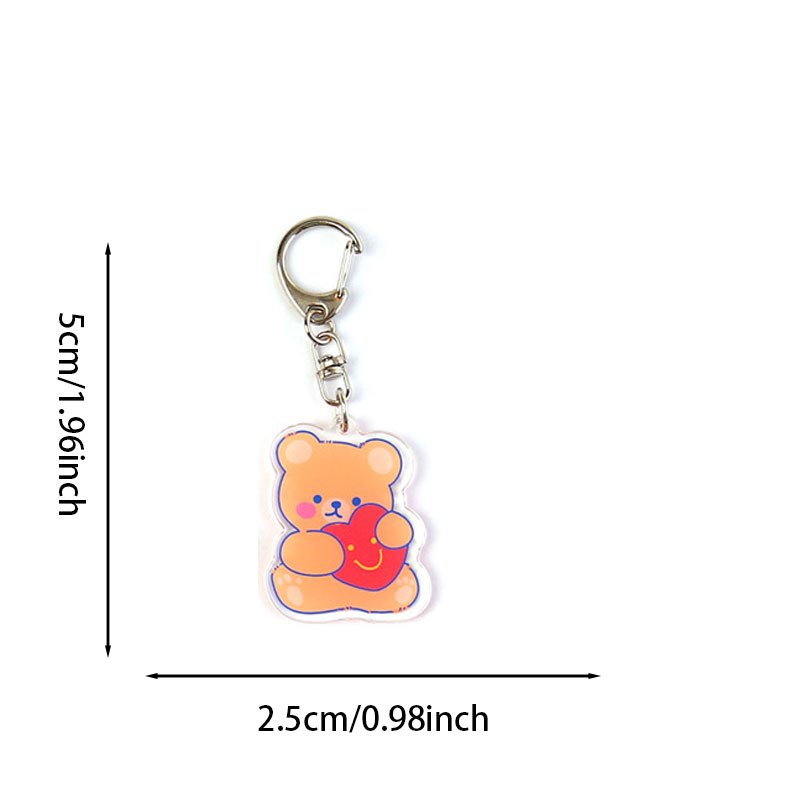 Bear Animal Acrylic Keychain Purse Bag Hand Bag Ornament Accessories