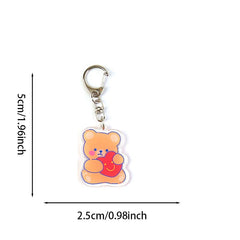 Bear Animal Acrylic Keychain Purse Bag Hand Bag Ornament Accessories