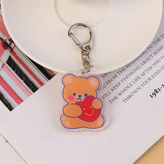 Bear Animal Acrylic Keychain Purse Bag Hand Bag Ornament Accessories