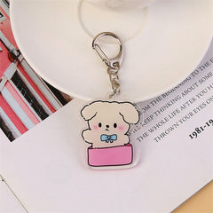 Bear Animal Acrylic Keychain Purse Bag Hand Bag Ornament Accessories