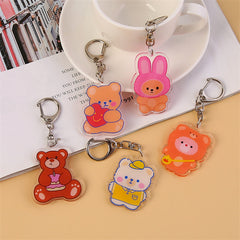 Bear Animal Acrylic Keychain Purse Bag Hand Bag Ornament Accessories