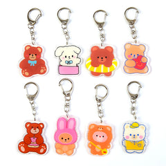 Bear Animal Acrylic Keychain Purse Bag Hand Bag Ornament Accessories