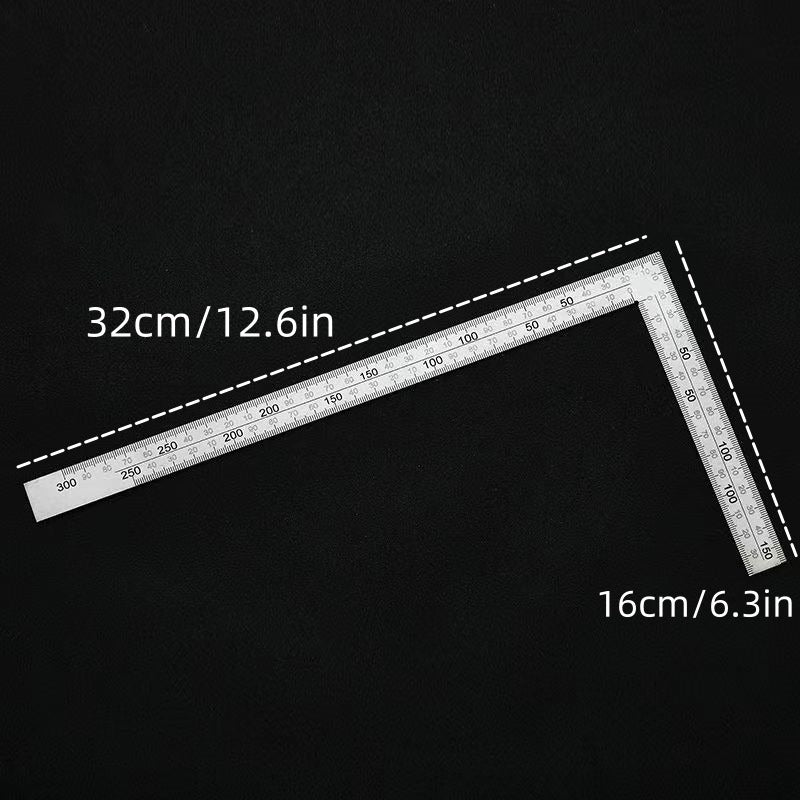 Stainless Steel L Shaped Ruler Carpenters Square Framing Measuring Tool