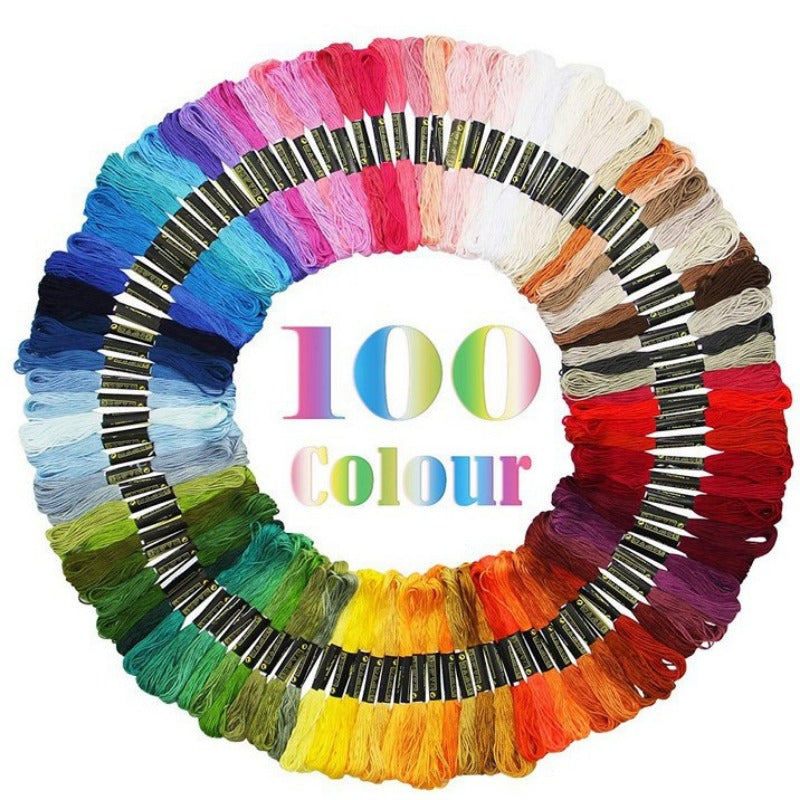 50-150pcs Mixed Sewing Thread Cross Stitch Embroidery Polyester Thread