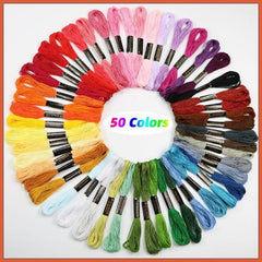 50-150pcs Mixed Sewing Thread Cross Stitch Embroidery Polyester Thread