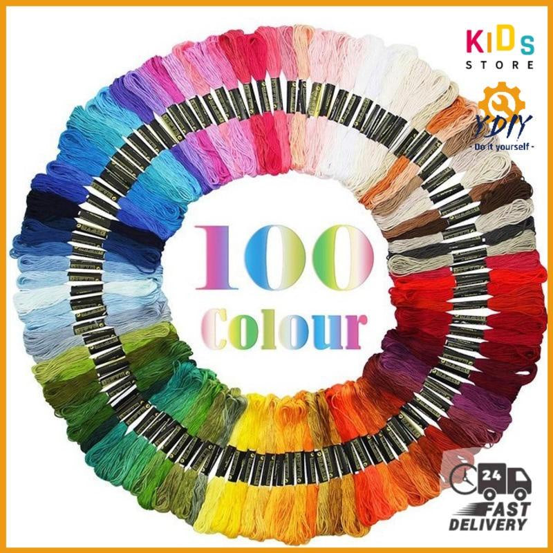 50-150pcs Mixed Sewing Thread Cross Stitch Embroidery Polyester Thread