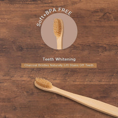 10pcs Colorful Bamboo Toothbrush Set Soft Bristle Charcoal Teeth Oral Care