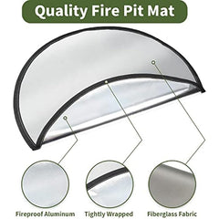 Double Sided Silicone Fire Mat - Outdoor Fire Mat for Decks, Terrace