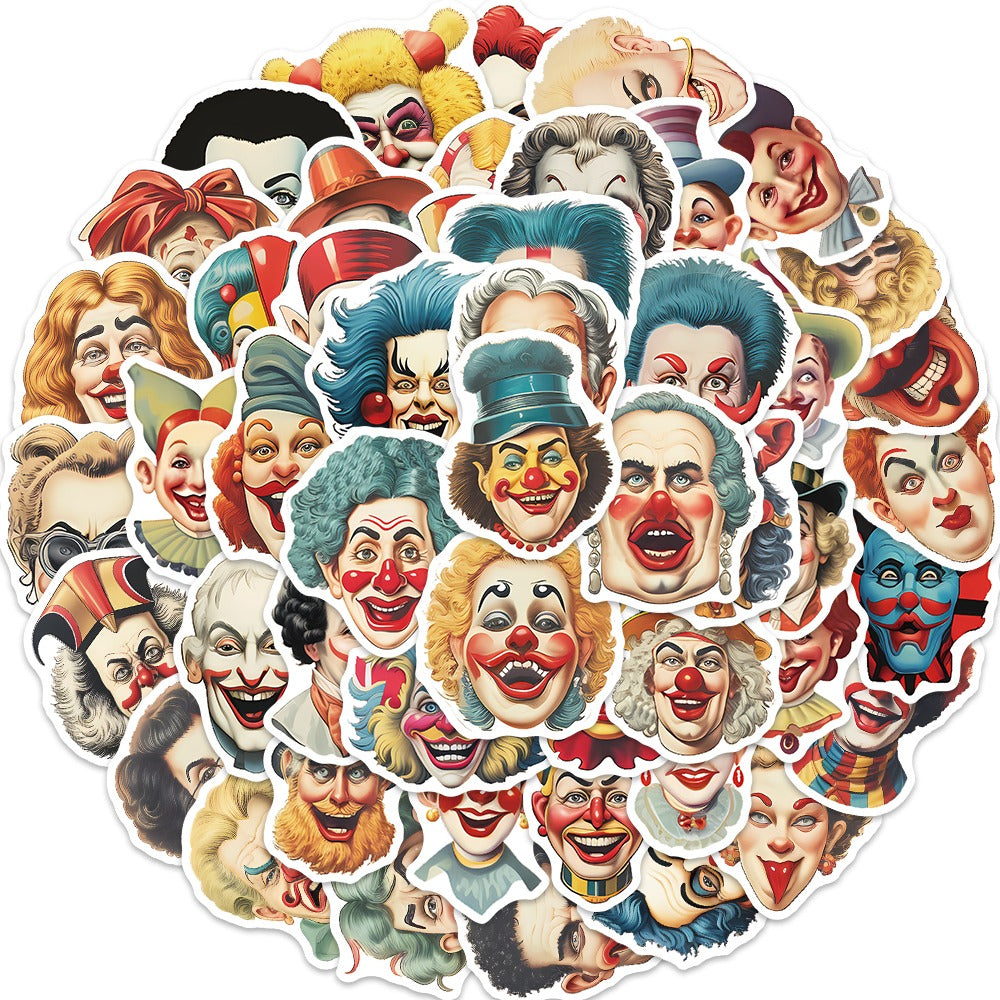 50pcs Joker Graffiti Waterproof Stickers for Laptop Tablet Guitar