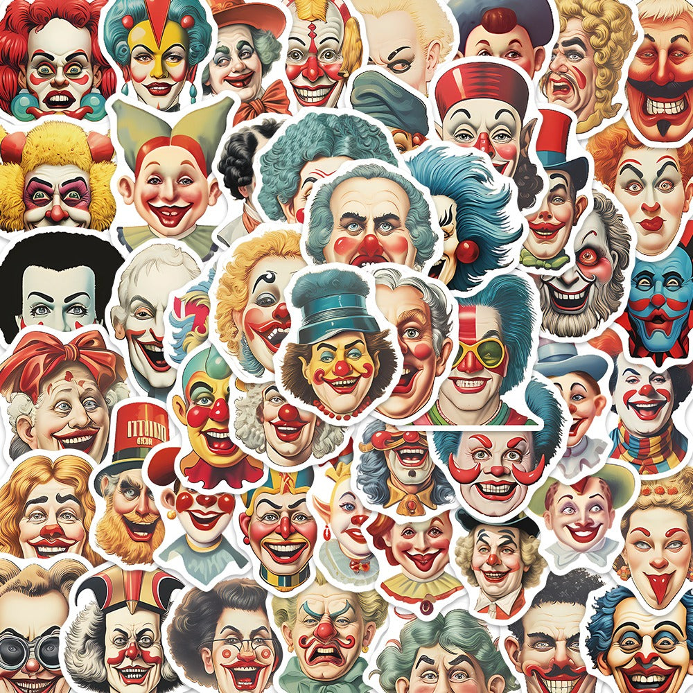 50pcs Joker Graffiti Waterproof Stickers for Laptop Tablet Guitar