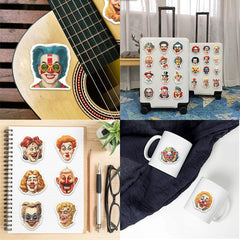 50pcs Joker Graffiti Waterproof Stickers for Laptop Tablet Guitar