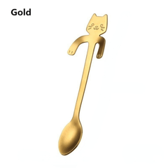 Cat Shape Stainless Steel Coffee Spoon Dessert Scoop Tea Mini Spoon