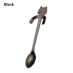 Cat Shape Stainless Steel Coffee Spoon Dessert Scoop Tea Mini Spoon