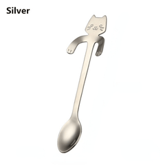 Cat Shape Stainless Steel Coffee Spoon Dessert Scoop Tea Mini Spoon