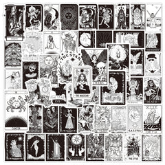60pcs Tarot Witch Doodle Waterproof Stickers Pack